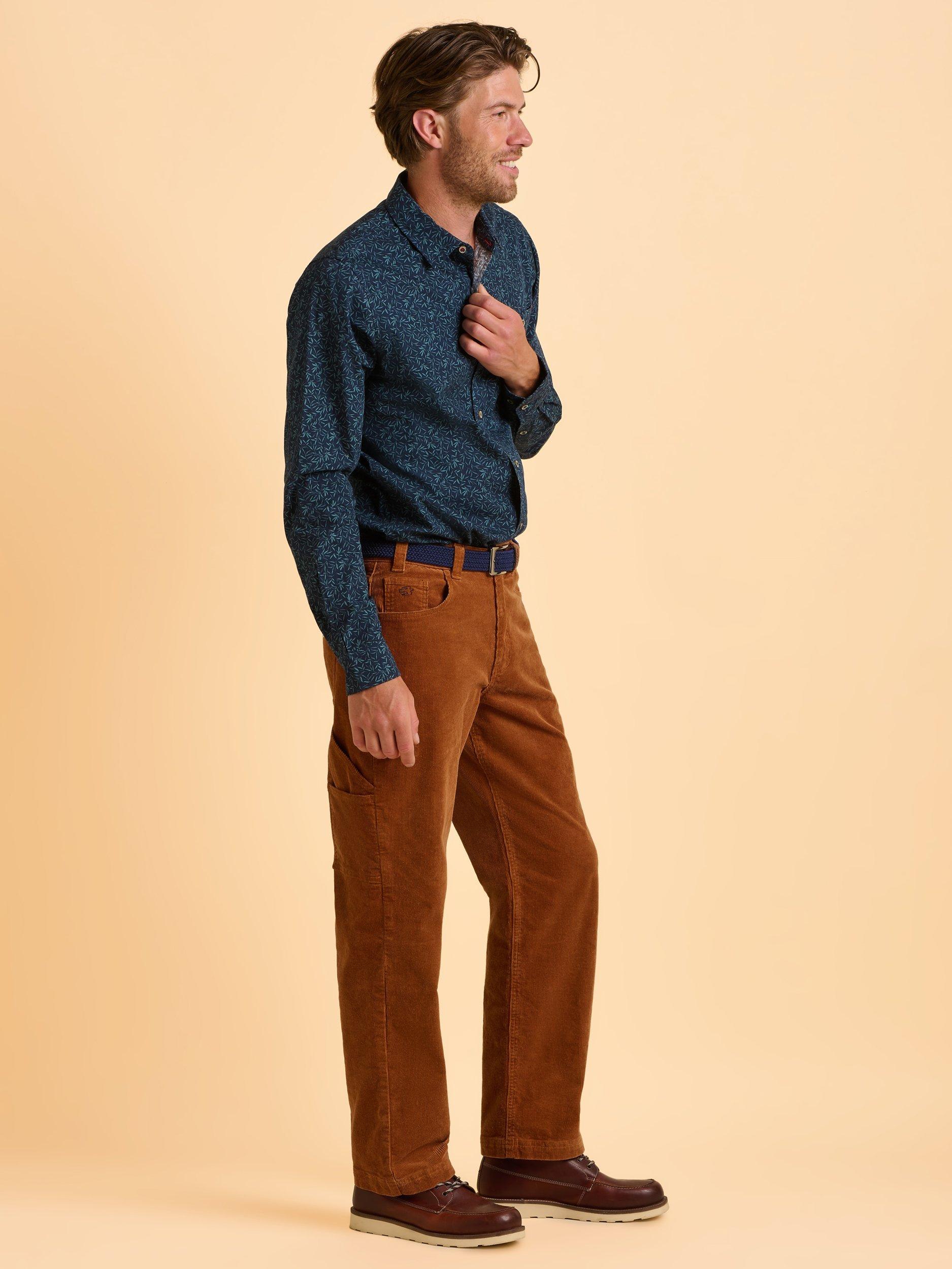 Product image 4 of 7, which shows Brakeburn Banstead Corduroy Trousers, Natural, 30