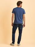 Brakeburn Tadcaster Cotton Regular Fit Short Sleeve Graphic T-Shirt, Blue