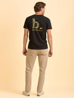 Brakeburn Tameside Cotton Regular Fit Short Sleeve Graphic T-Shirt, Grey - view 2, Grey