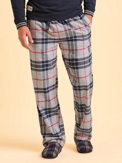 Brakeburn Cassington Cotton Blend Check Pyjama Bottoms, Cream, Cream