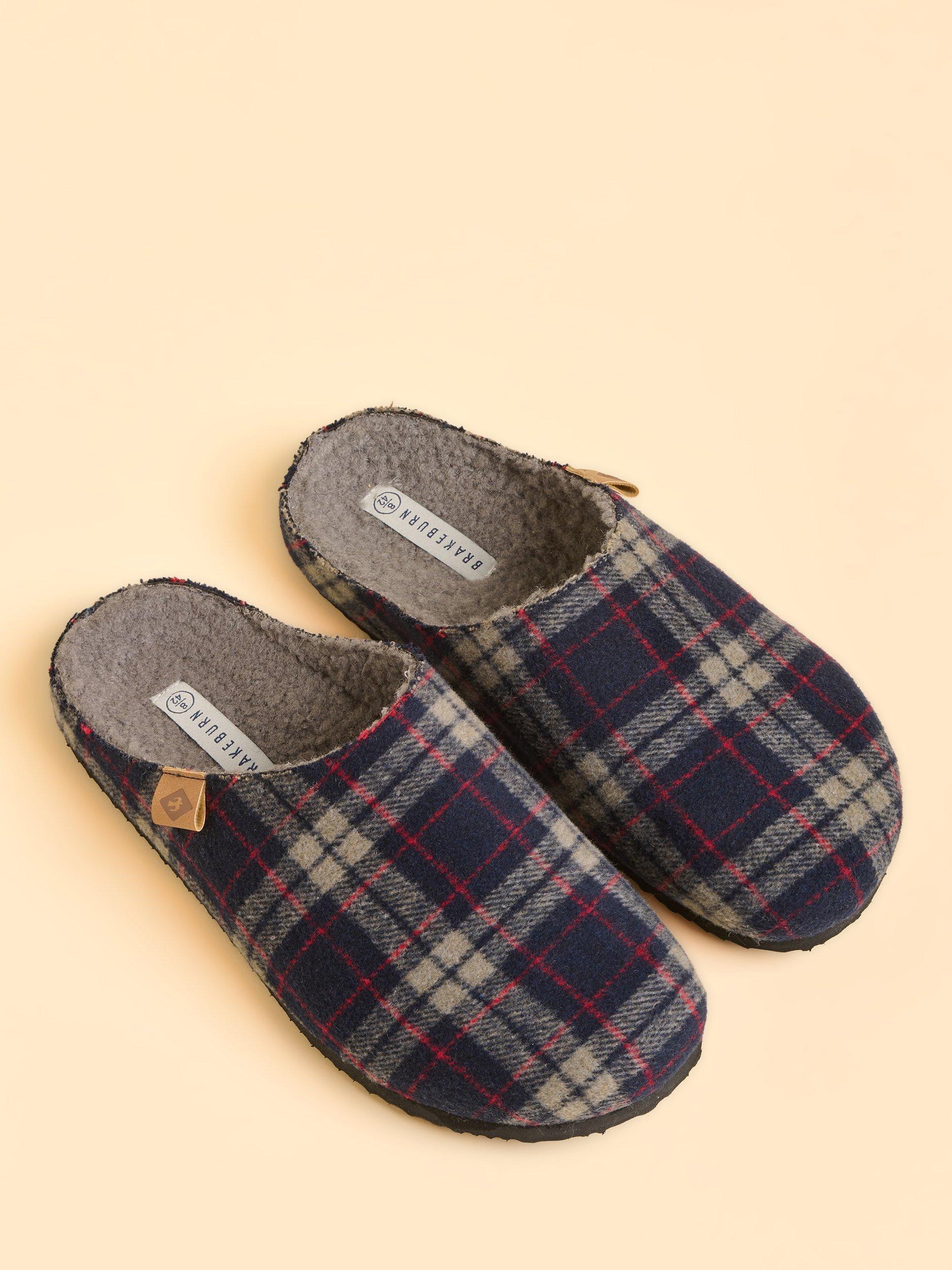 Product image 4 of 5, which shows Brakeburn Swanage Slippers, Blue, 7