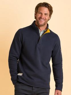 Brakeburn Abbotsbury Quarter-Zip Jumper, Blue, Blue