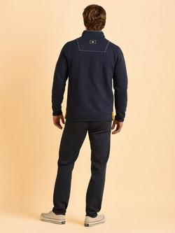 Brakeburn Abbotsbury Quarter-Zip Jumper, Blue - view 2, Blue