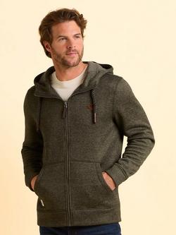 Brakeburn Hengistbury Zip Hoodie, Green, Green