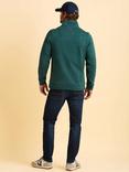 Brakeburn Southbourne Cotton Blend Quarter Zip Jersey Top, Green