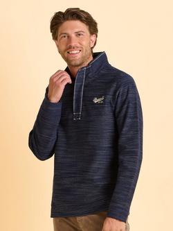 Brakeburn Weymouth Quarter Zip Sweatshirt, Blue, Blue