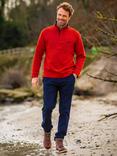 Brakeburn Worbarrow Quarter Zip Sweatshirt, Red