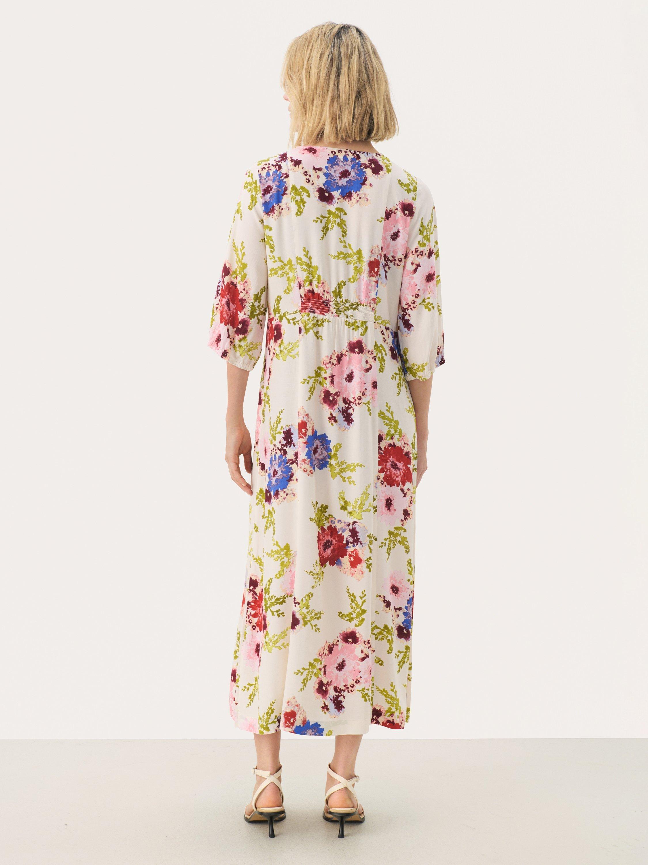 Product image 2 of 6, which shows Part Two Titta Floral Midi Dress, Multi, 8