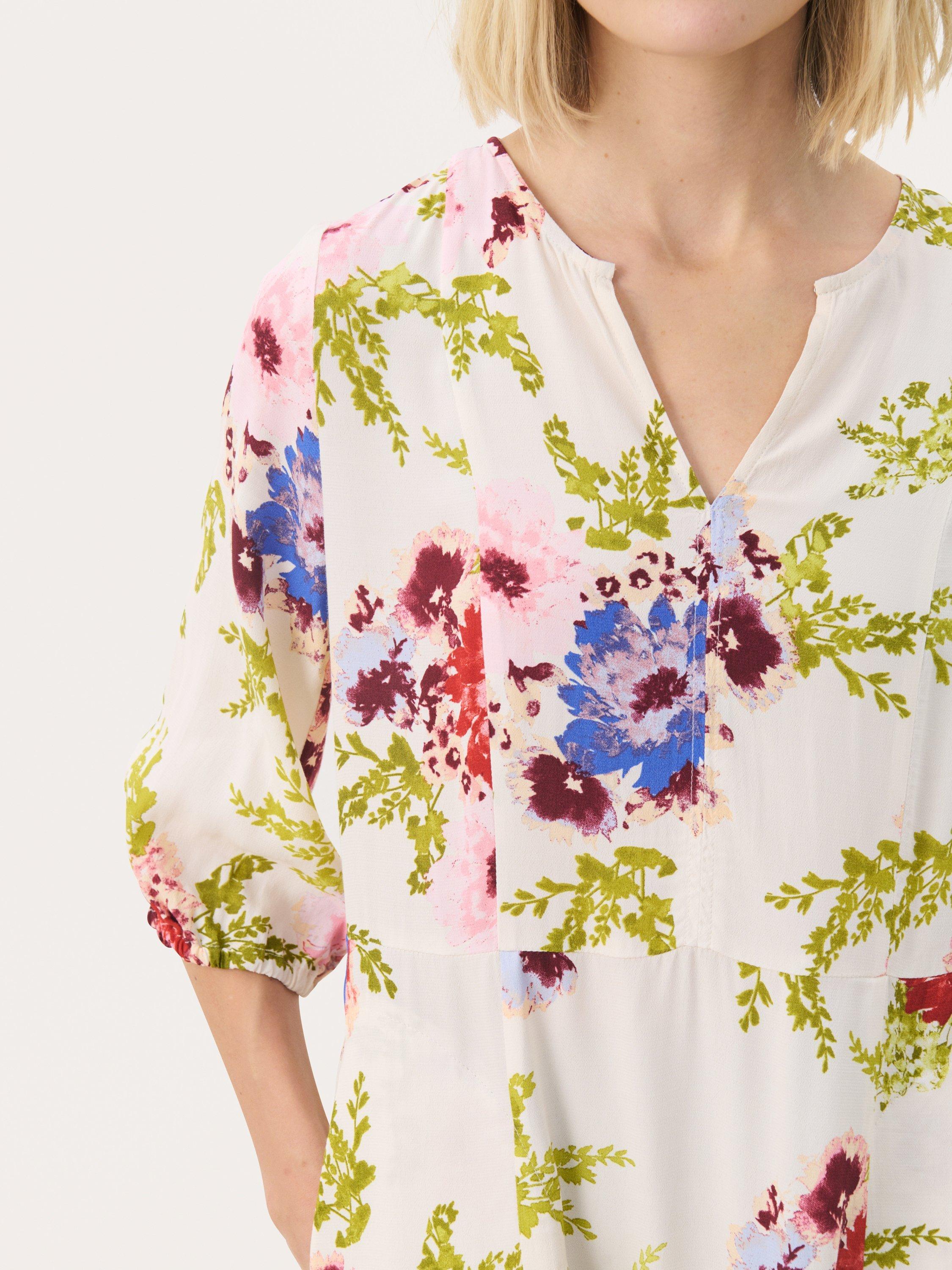 Product image 4 of 6, which shows Part Two Titta Floral Midi Dress, Multi, 8