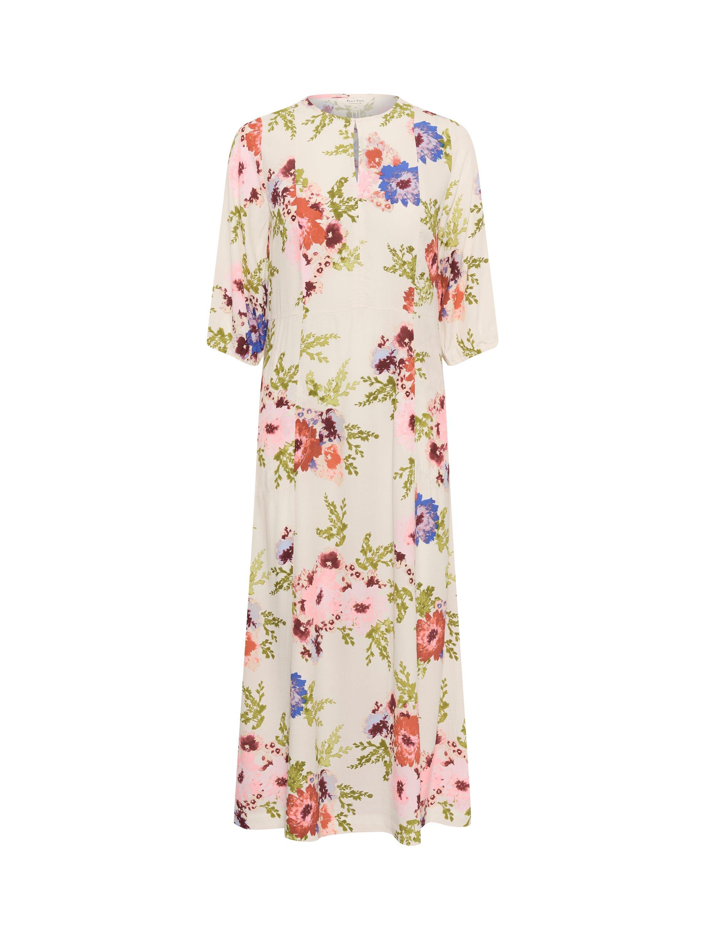 Product image 5 of 6, which shows Part Two Titta Floral Midi Dress, Multi, 8