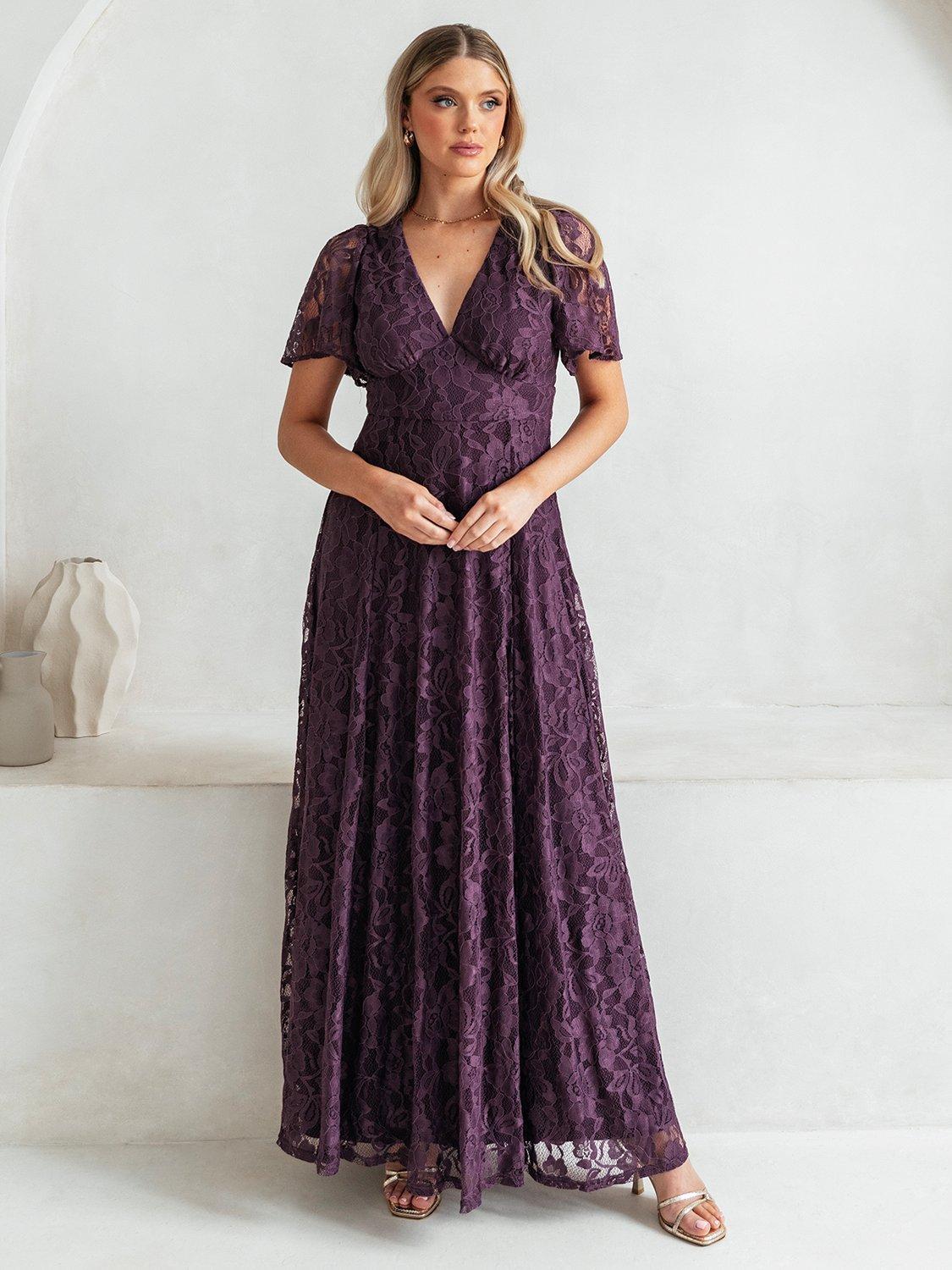 chinese dress ladies MAYA SIDE CUTOUT LACE DRESS