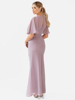 Maya Deluxe Embellished Floral Maxi Dress, Moody Lilac - view 2, Moody Lilac