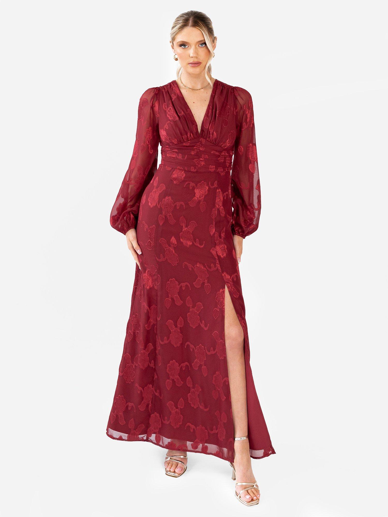 Women's Short Sleeve Blouson Maxi Dress - V Neck Casual Long Holiday Dress 2025 Style