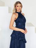 Maya Deluxe Floral Halterneck Maxi Dress, Navy