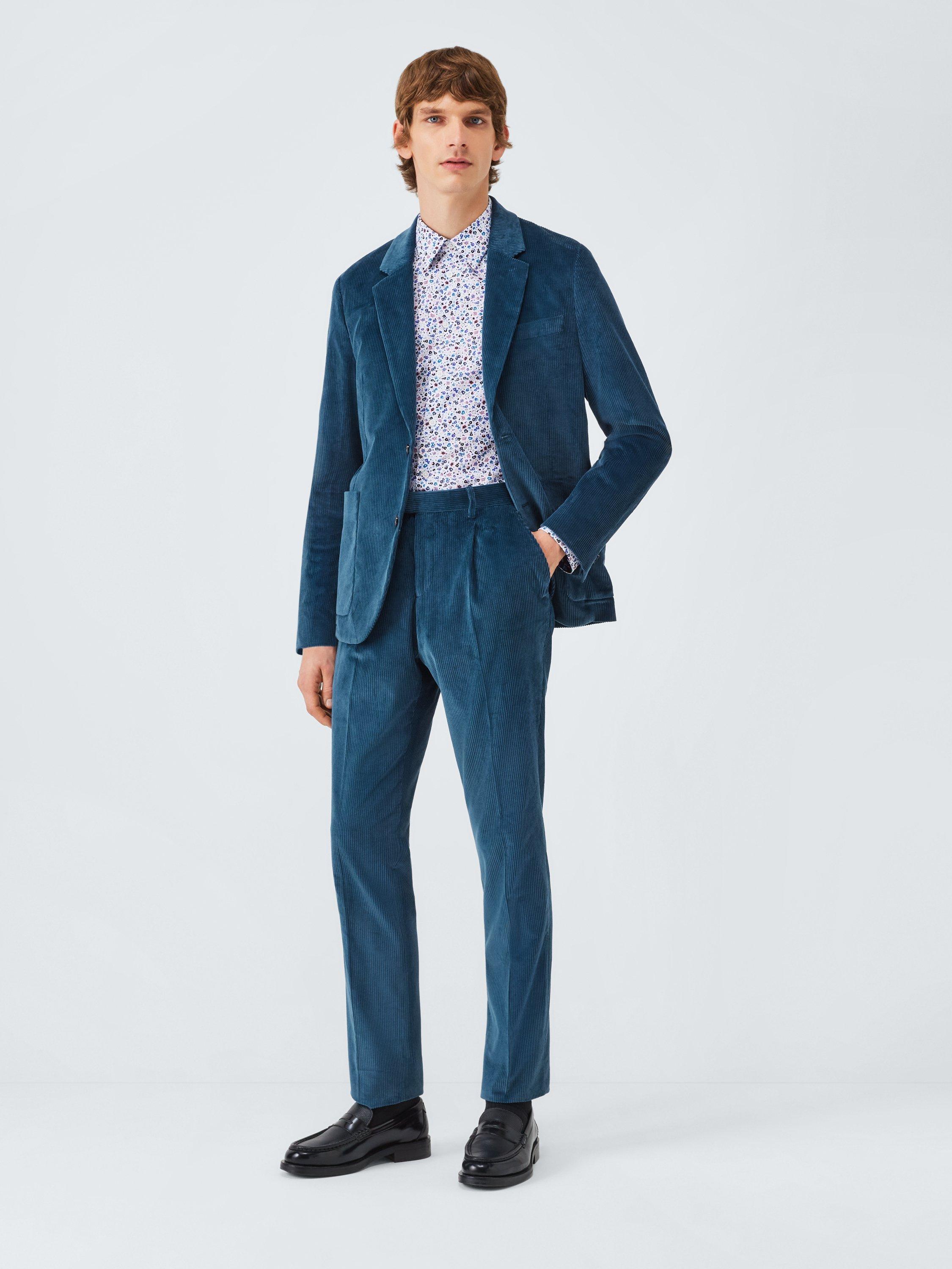 Product image 3 of 7, which shows Paul Smith Tailored Corduroy Trousers, 43_greyish Blue, 32R