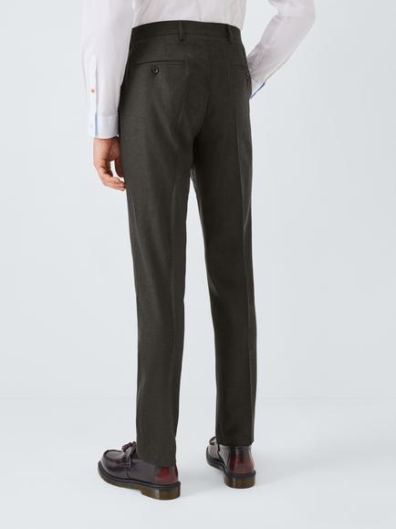 Paul Smith Twill Flannel Suit Trousers, Brown - view 2, Brown