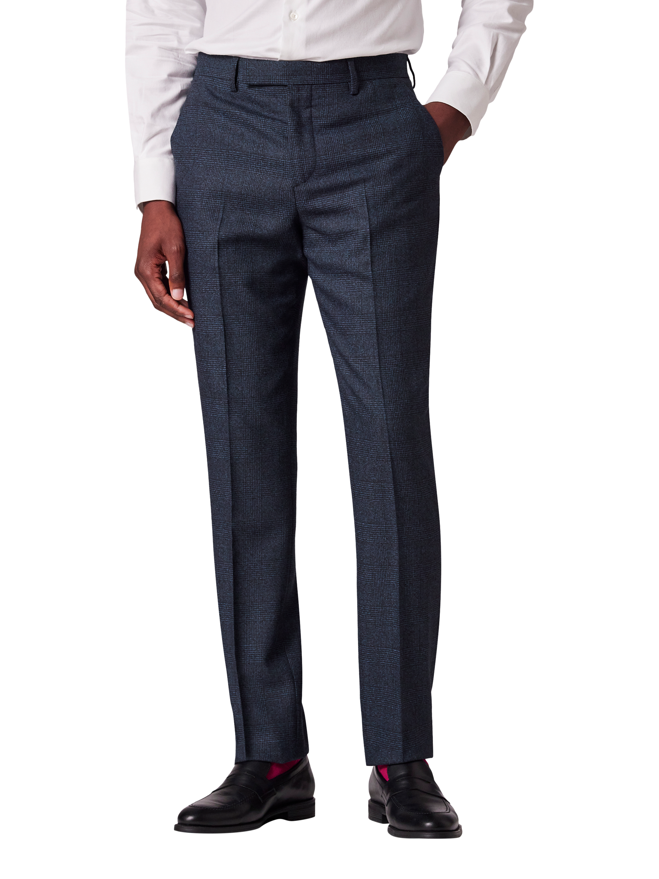 Product image 1 of 6, which shows Paul Smith Wool Blend Tailored Suit Trousers, Dark Navy, 32R