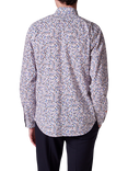 Paul Smith Cotton Blend Polka Dot Poplin Long Sleeve Collar Shirt