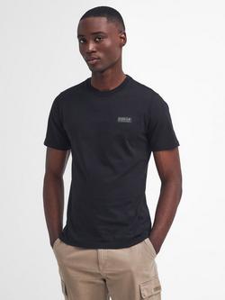 Barbour International Logo Cotton T-Shirt, Black Pewter