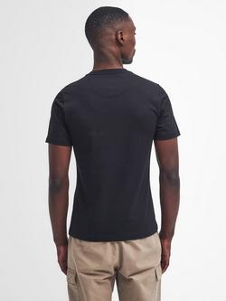Barbour International Logo Cotton T-Shirt - view 2, Black Pewter