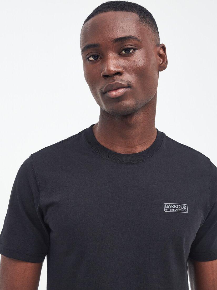 Product image 3 of 8, which shows Barbour International Logo Cotton T-Shirt, Black Pewter, S