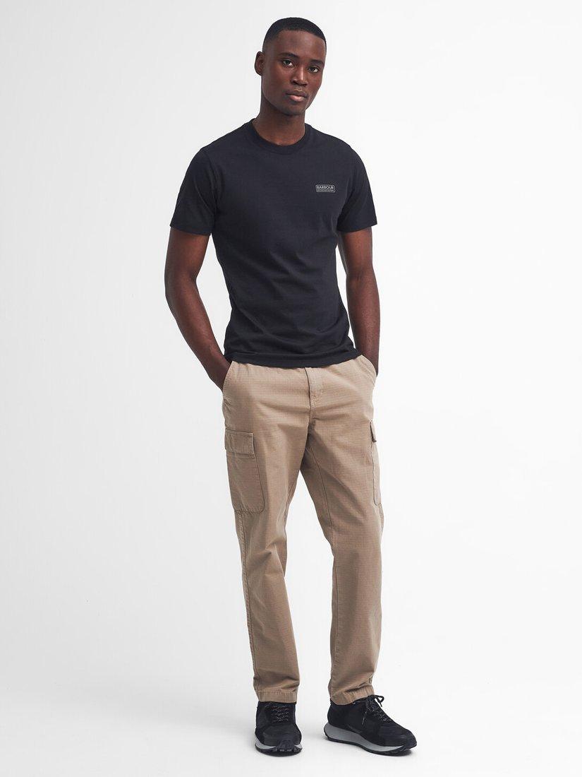 Product image 4 of 8, which shows Barbour International Logo Cotton T-Shirt, Black Pewter, S