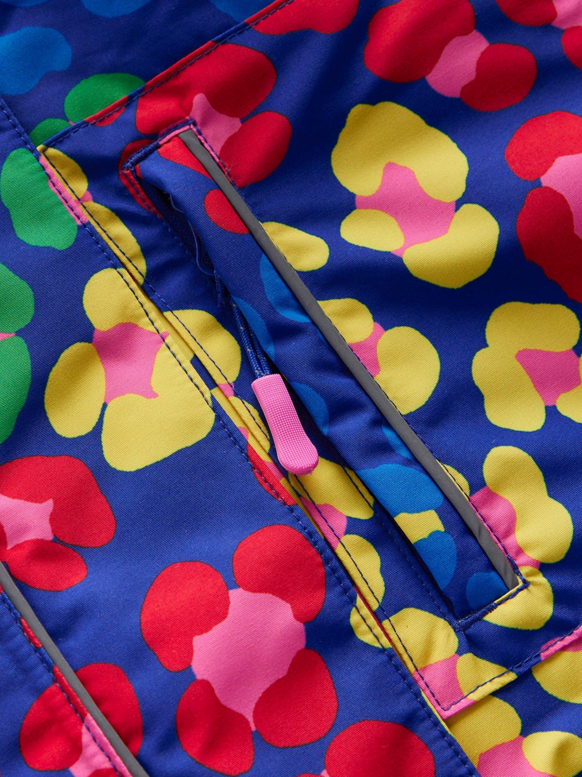 Product image 3 of 5, which shows Mini Boden Kids' Hooded Waterproof Coat, Multi Leopard, 11-12 years