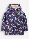 Mini Boden Kids' Sherpa Lined Anorak, Blue Fairies