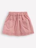 Mini Boden Kids' Cotton Ric Rac Drawstring Skirt, Vintage Pink