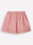 Mini Boden Kids' Cotton Ric Rac Drawstring Skirt, Vintage Pink