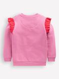 Mini Boden Kids' Cotton Blend Appliqué Sweatshirt, Pink Butterfly