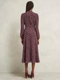 Hobbs Aurora Celestial Jersey Dress, Onyx Red/Multi