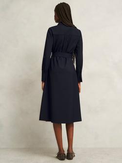 Hobbs Lyla Midi A-Line Shirt Dress - view 2, Navy