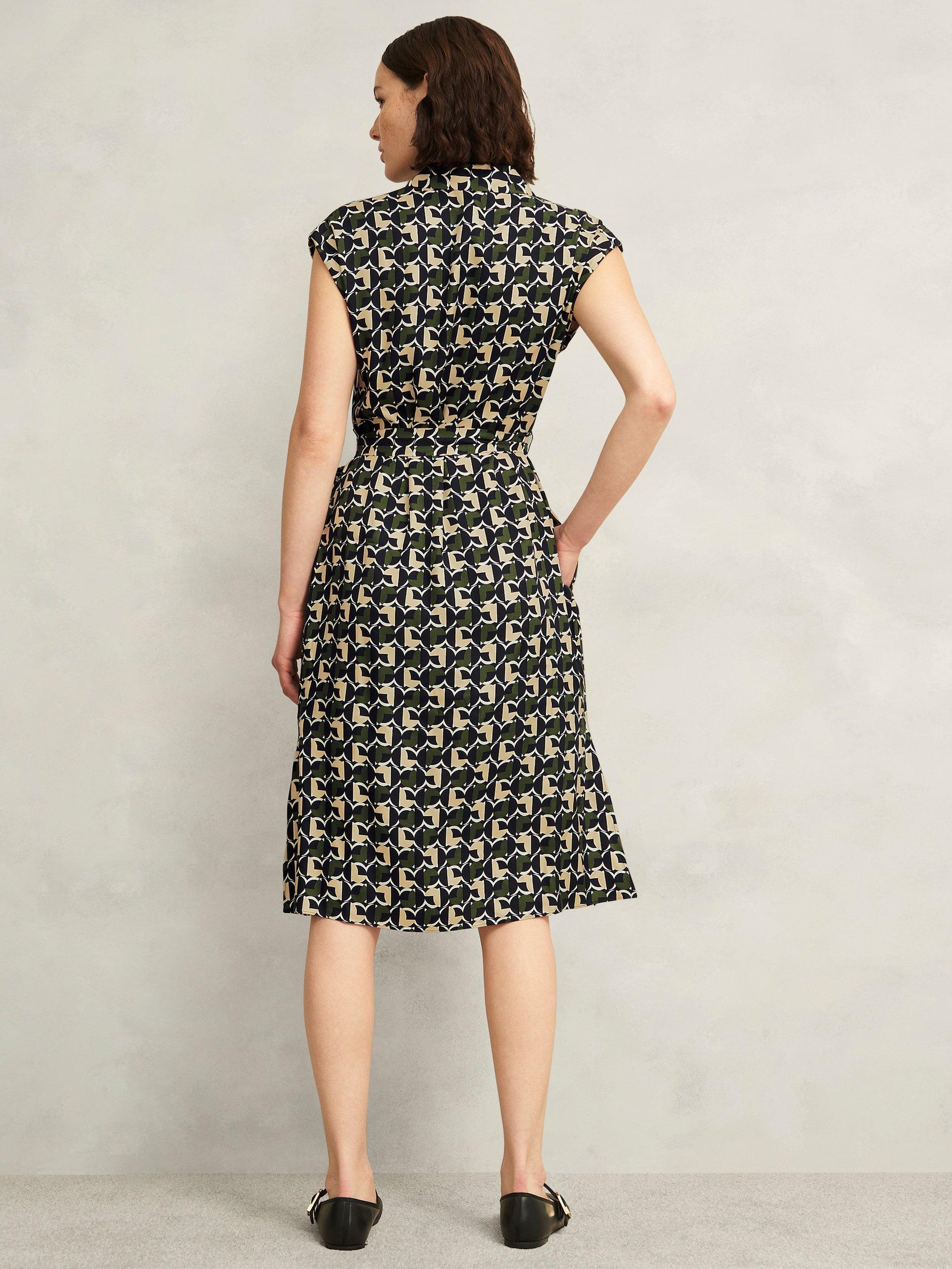 Product image 2 of 4, which shows Hobbs Petite Kalinda Geometric Dress, Multi, 10
