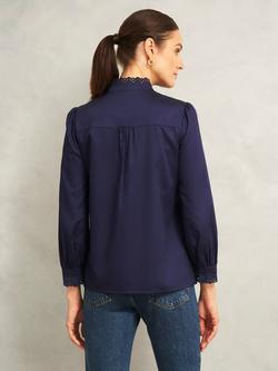 Hobbs Cici Pintuck Shirt, True Navy - view 2, True Navy