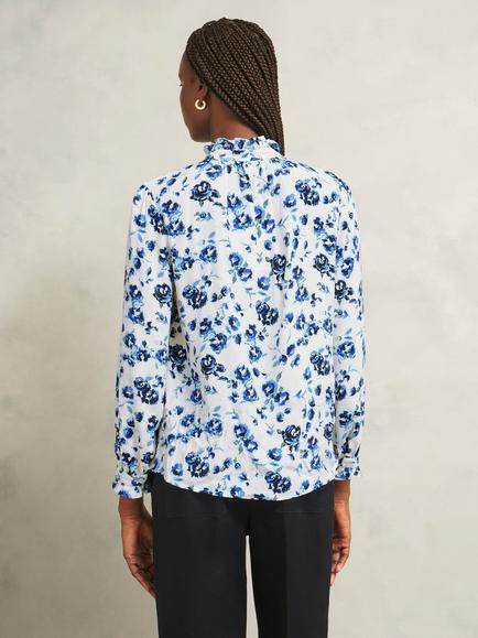 Hobbs Elspeth Floral Top, Ivory/Multi - view 2, Ivory/Multi