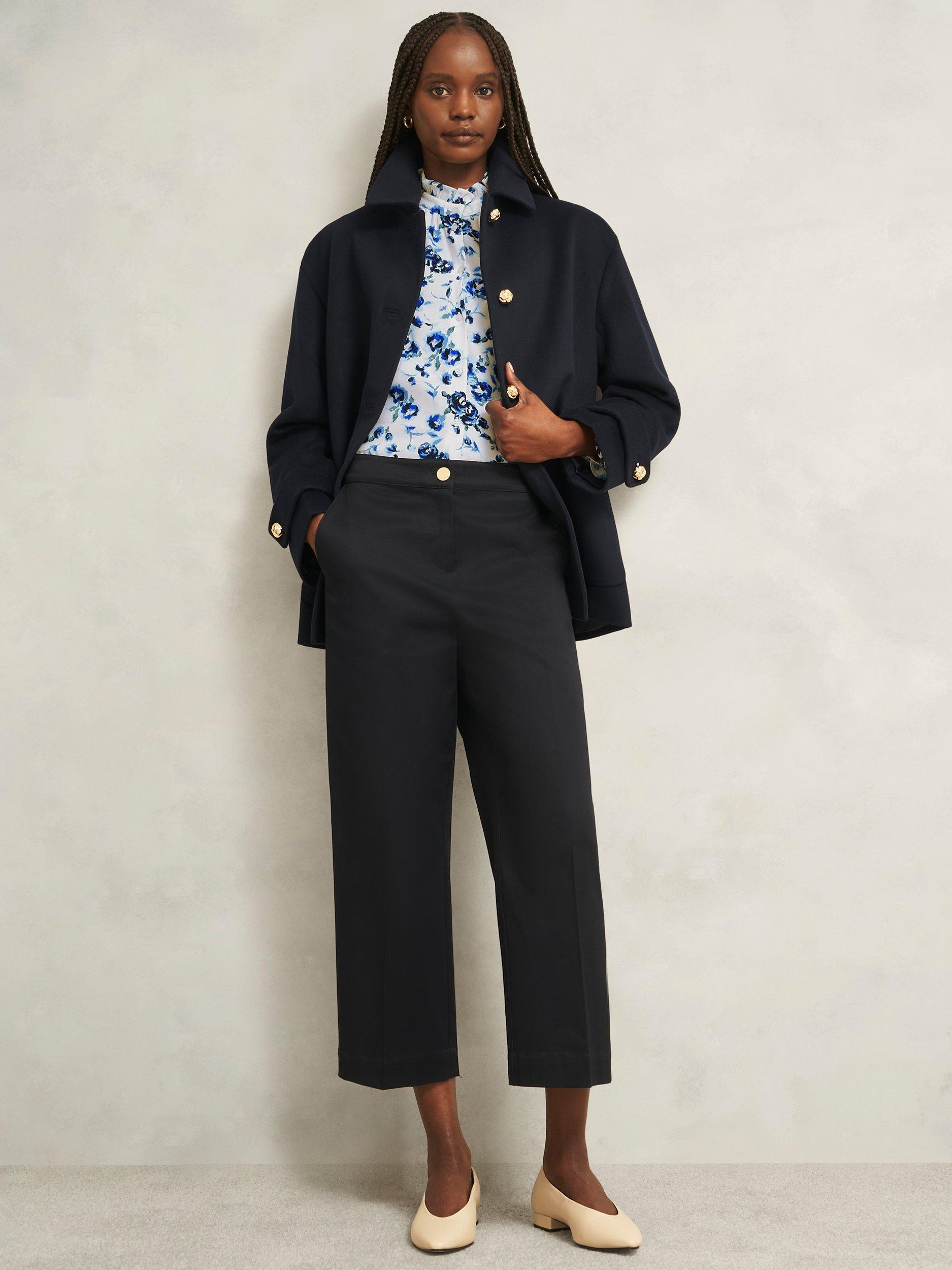 Product image 5 of 6, which shows Hobbs Elspeth Floral Top, Ivory/Multi, 12