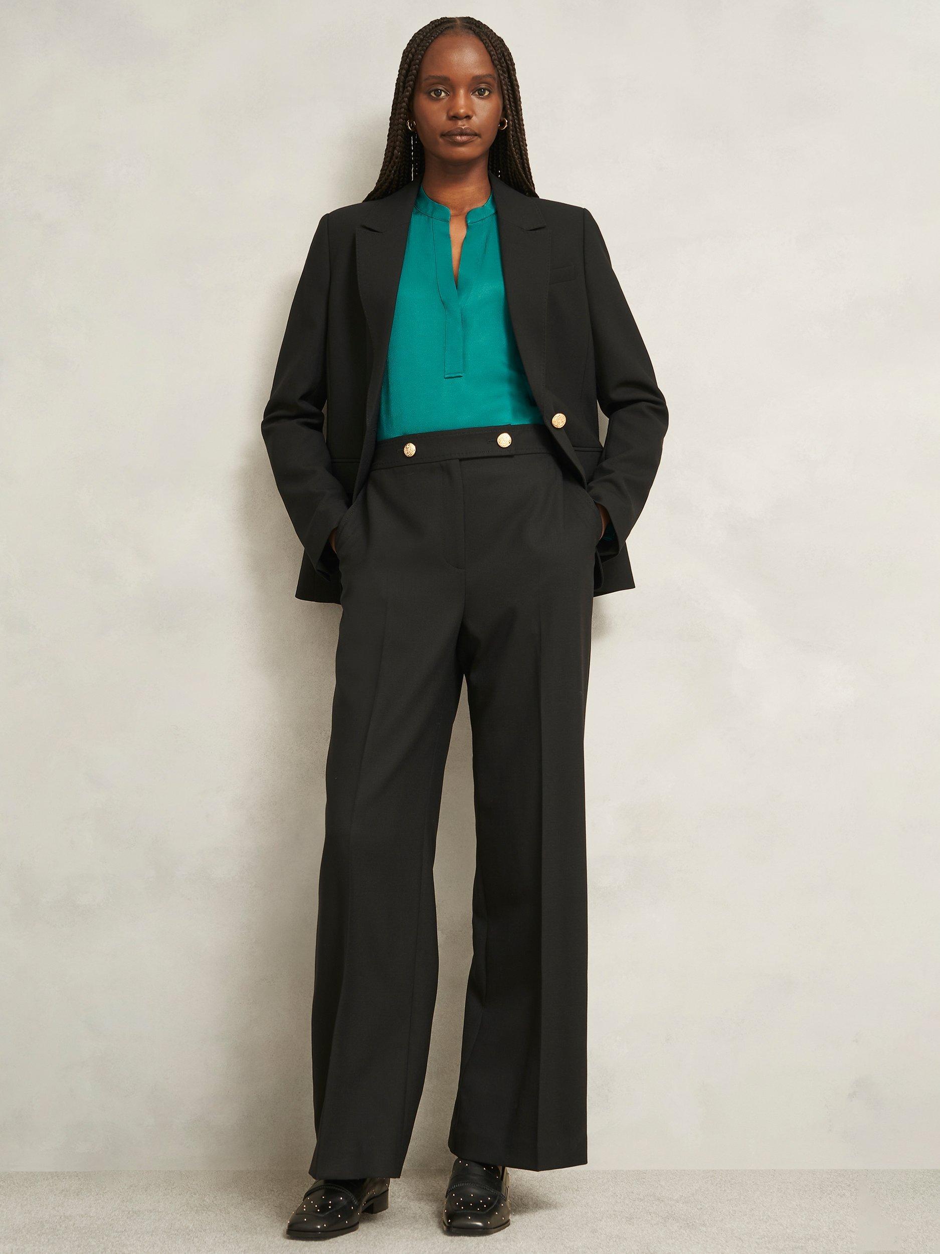 Product image 5 of 5, which shows Hobbs Jade Blouse, Deep Lake Green, 20