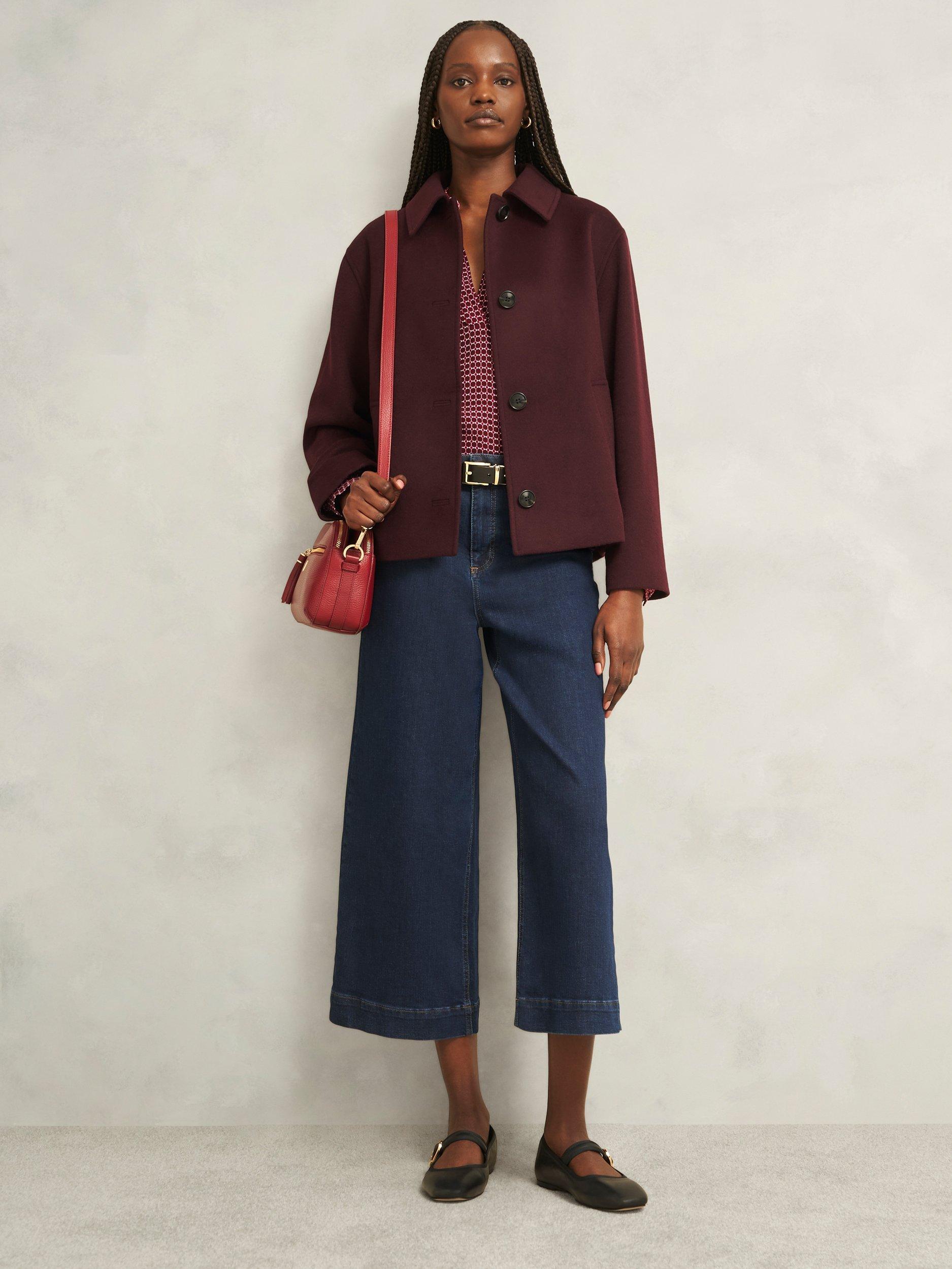 Product image 5 of 5, which shows Hobbs Mila Geometric Top, Red/Multi, 6