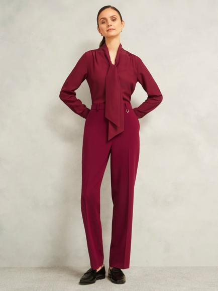 Hobbs Mimi V-Neck Top, Beryl Red, Beryl Red
