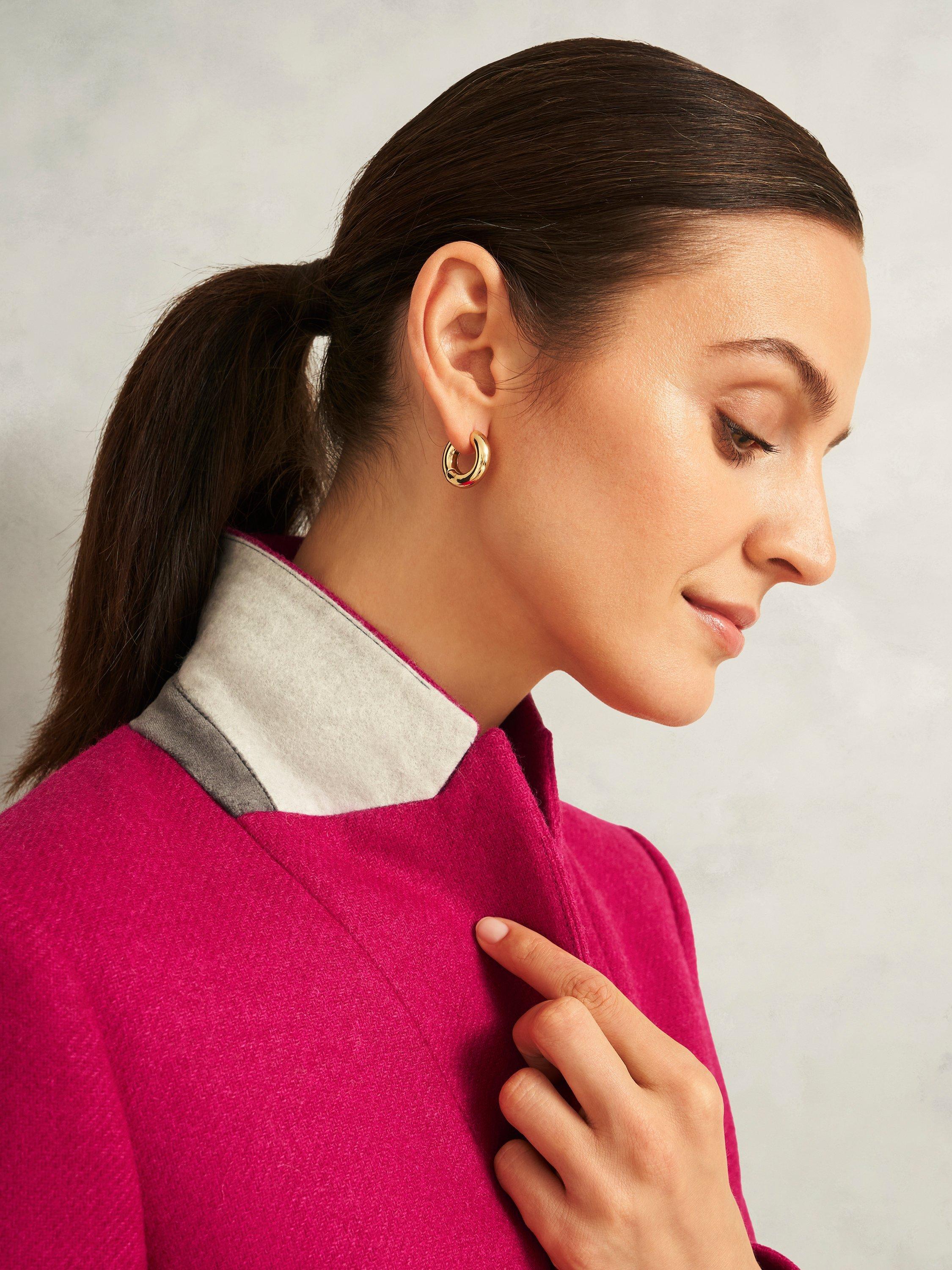 Product image 5 of 6, which shows Hobbs Clare Pure Wool Blazer, Bright Pink, 6