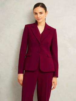 Hobbs Mabel Classic Double Breasted Jacket, Beryl Red
