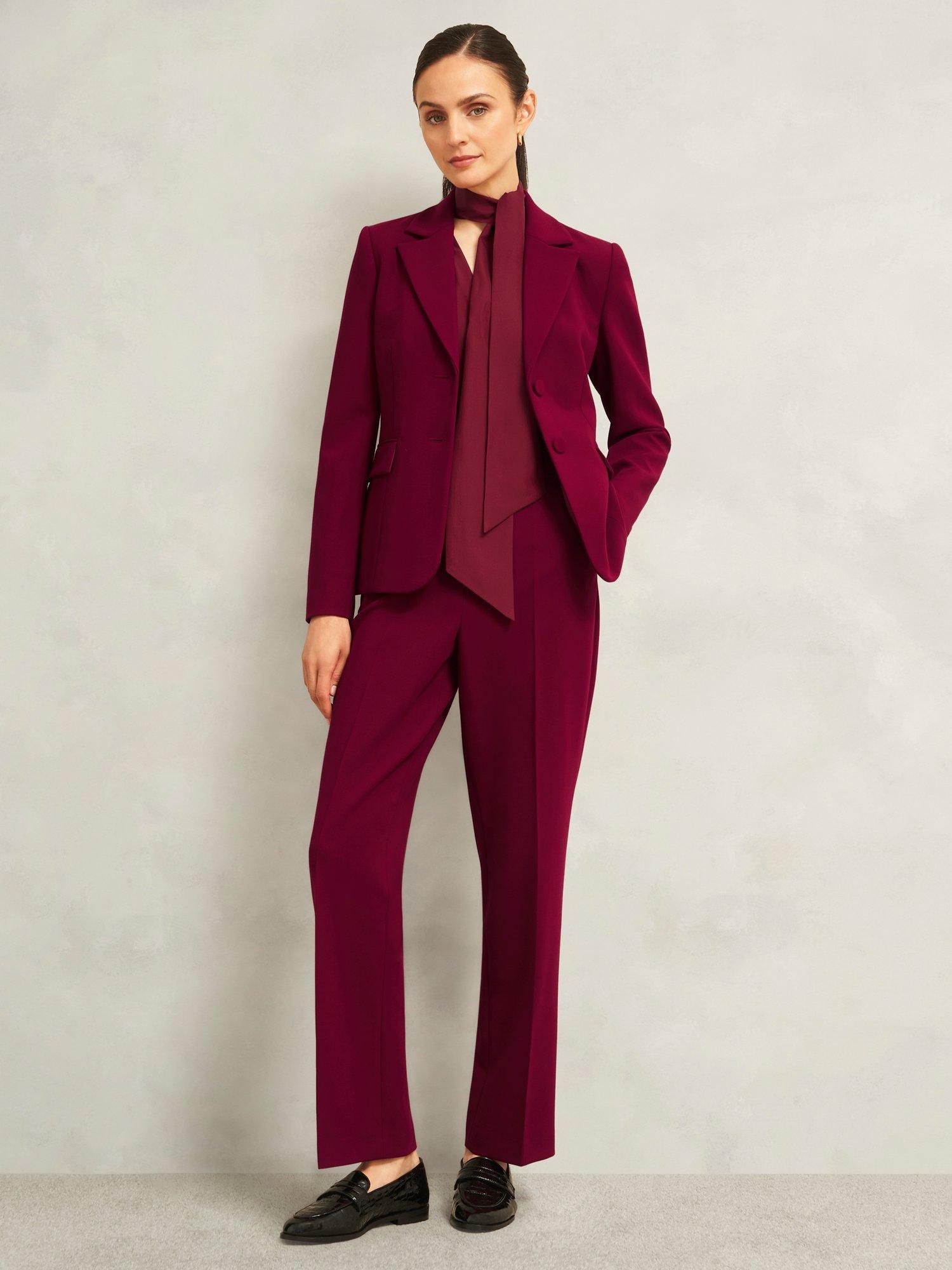 Product image 7 of 7, which shows Hobbs Mabel Classic Double Breasted Jacket, Beryl Red, 10