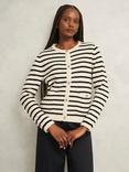 Hobbs Simona Knitted Crew Neck Wool Blend Jacket