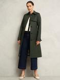 Hobbs Petite Hallie Trench Coat, Woodland Green