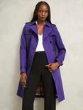 Hobbs Petite Skylar Trench Coat, Future Purple