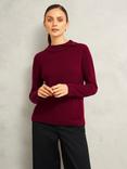 Hobbs Talia Wool Cashmere Blend Jumper, Beryl Red