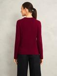 Hobbs Talia Wool Cashmere Blend Jumper, Beryl Red