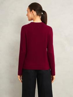 Hobbs Talia Wool Cashmere Blend Jumper - view 2, Beryl Red