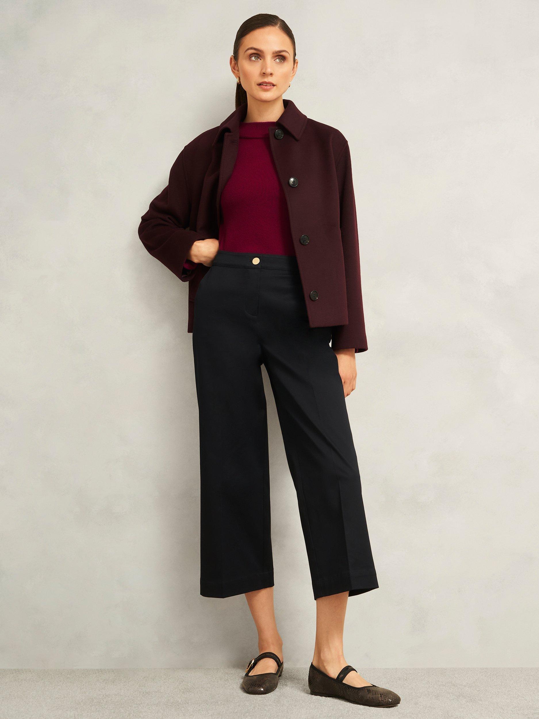 Product image 6 of 6, which shows Hobbs Talia Wool Cashmere Blend Jumper, Beryl Red, XS